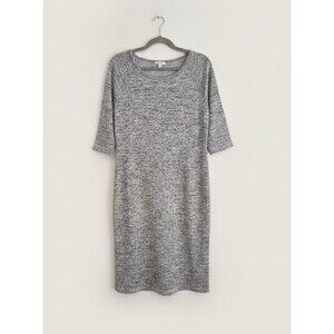 Chesley Dress Women’s Gray Storm Midi Sweater Knit Size 2X